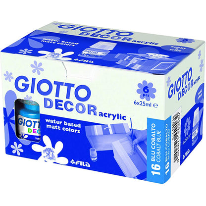 3dprint Giotto Decor Acrylic 25ml N.15 Cyan 6 Set