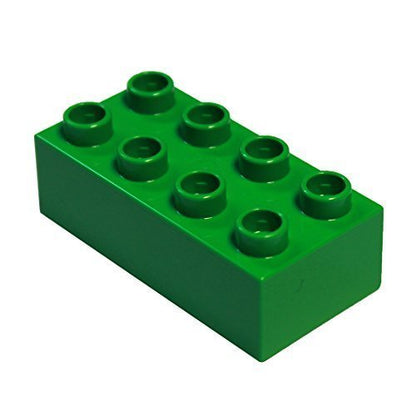 LEGO PART 3011 Duplo Brick 2 x 4 (BRIGHT GREEN) - USADO