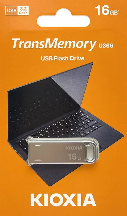 USB FLASH DRIVE TOSHIBA KIOXIA 16GB U366 - NOVO