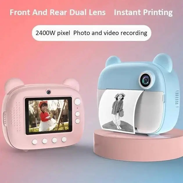 Kids camera with Printer Blue