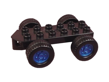 LEGO Duplo Quad Bike Top 4 x 8 x 2 - Black Handlebars and Eyes Print (Scrambler) - USADO