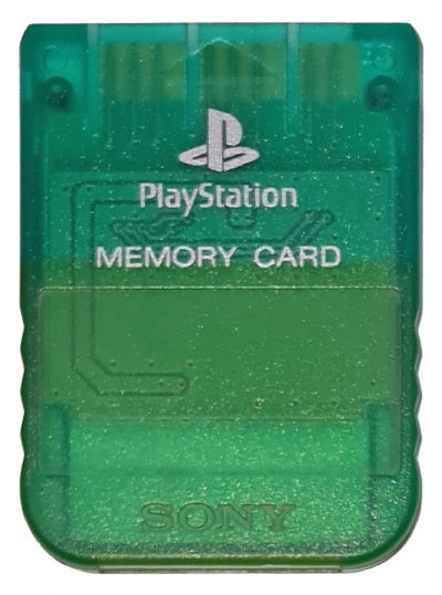 PS1 Official Memory Card (Emerald) (SCPH-1020)
