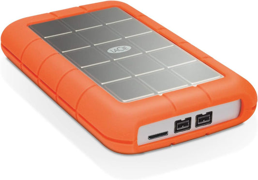 LaCie Rugged Triple 500GB External Hard Drive Portable HDD – USB 3.0 FireWire 800 Compatible for Mac and PC - USADO
