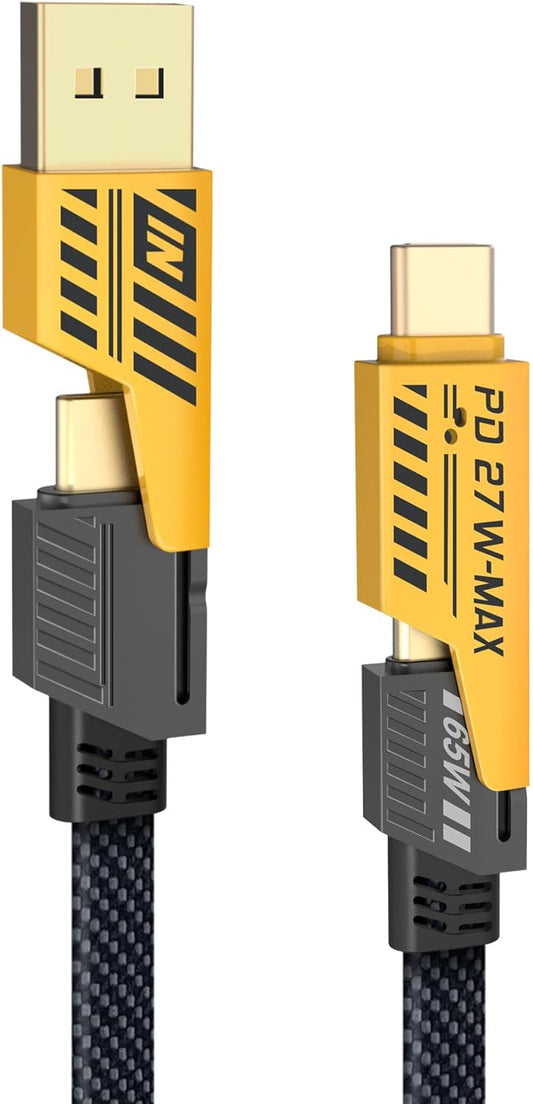 FAST CHARGING CABLE PD TRANSFORMER 4 IN 1 TYPE-A / TYPE-C / LIGHTNING 65W