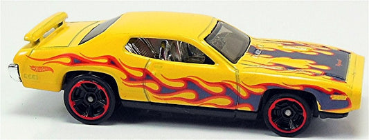 2013 '71 Plymouth Road Runner FLAMES YELLOW  HOT WHEELS (LOOSE)