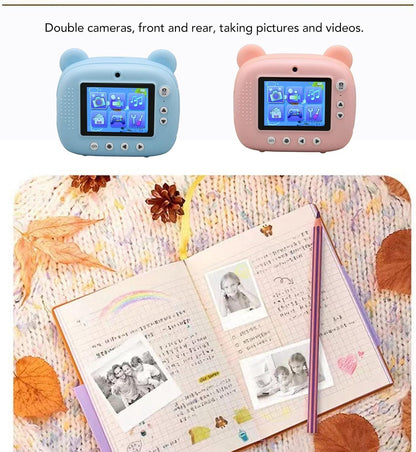 Kids camera with Printer Pink