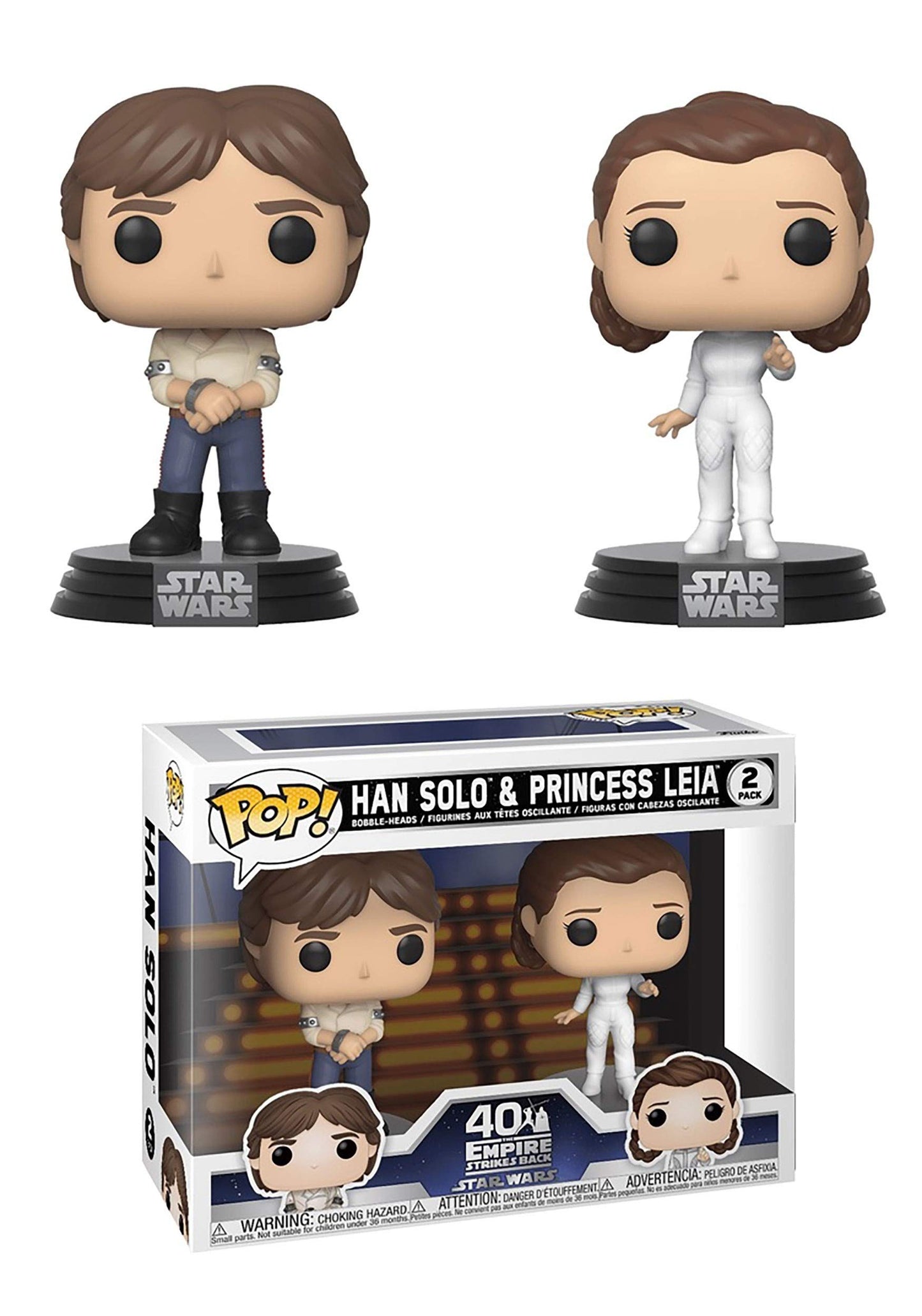 Funko Pop! Han Solo & Princess Leia STAR WARS (2PACK)