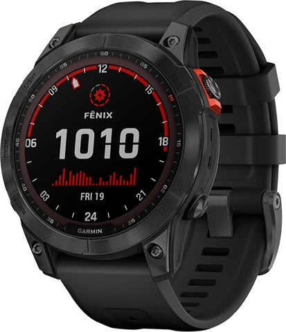 SmartWatch Garmin Fenix 7 Solar 47mm - Cinzento Ardosia com Bracelete Preta - USADO Grade B