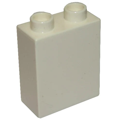 LEGO Duplo, Brick 1 x 2 x 2 with Bottom Tube WHITE [Part 76371]  - USADO