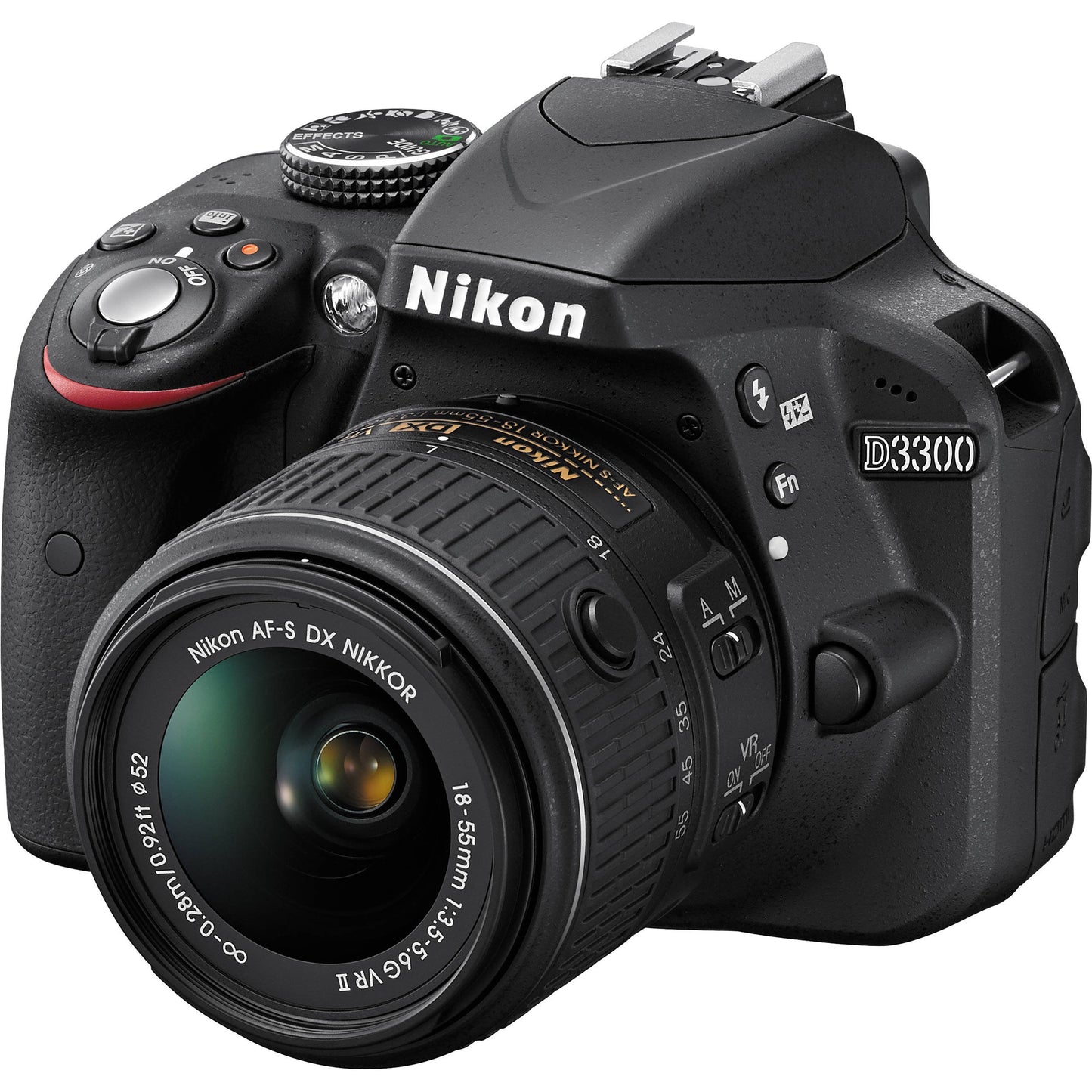 Nikon D3300 24,2 MP CMOS Digital SLR com Auto Focus-S DX Nikkor 18-55 mm f/3.5-5.6G VR II - USADO