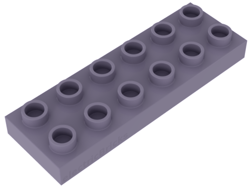 LEGO DUPLO Plate 2 x 6 [Part 98233]  - USADO