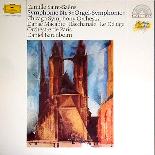 LP VINYL - Camille Saint-Saëns / Chicago Symphony Orchestra - Orchestre De Paris - Daniel Barenboim – Symphonie Nr. 3 "Orgel-Symphonie" - USADO