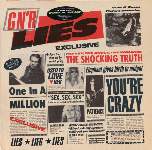 CD - Guns N' Roses – G N' R Lies - USADO