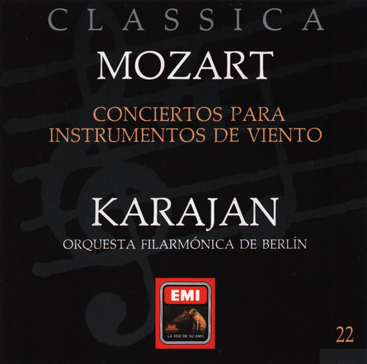 CD - Mozart* - Leister*, Koch*, Piesk* - Karajan*, Orquesta Filarmónica De Berlín* – Conciertos Para Instrumentos De Viento - USADO