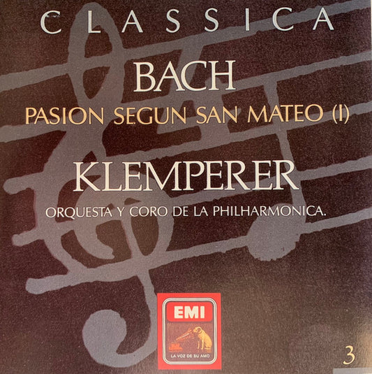 CD - Bach*, Klemperer*, Coro Philharmonia* – Pasión Según San Mateo (I) - USADO