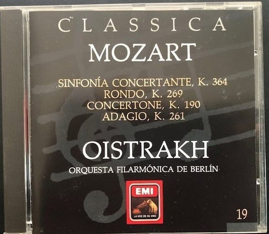 CD - Mozart* - Oistrakh*, Orquesta Filarmónica De Berlín* – Sinfonía Concertante, K. 364 - Rondo, K. 269 - Concertone, K. 190 - Adagio, K. 261 - USADO