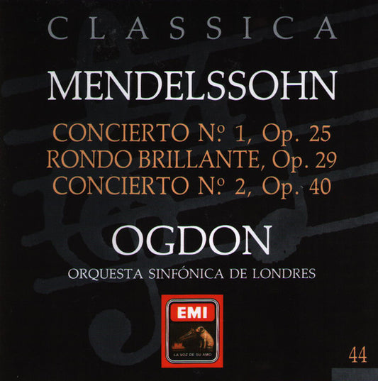 CD - Mendelssohn* : Ogdon*, Aldo Ceccato, Orquesta Sinfónica De Londres* – Concierto nº 1, Op 25 - Rondo Brillante, Op 29 - Concierto nº 2, Op 40 - USADO
