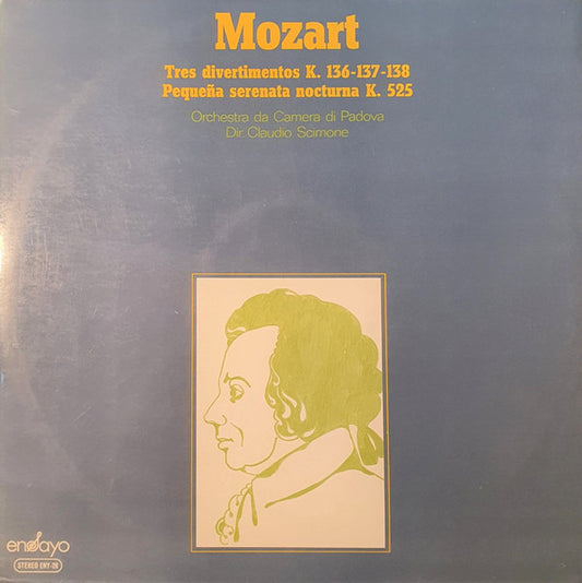 LP VINYL - Mozart* · Orchestra Da Camera Di Padova* Dir. Claudio Scimone – Tres Divertimentos K. 136-137-138 / Pequeña Serenata Nocturna K. 525 - USADO