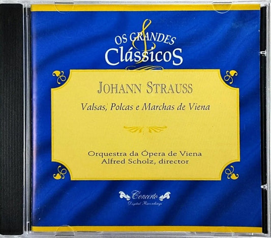 CD -Johann Strauss*, Orquestra Da Ópera De Viena*, Alfred Scholz – Valsas, Polcas E Marchas De Viena - USADO