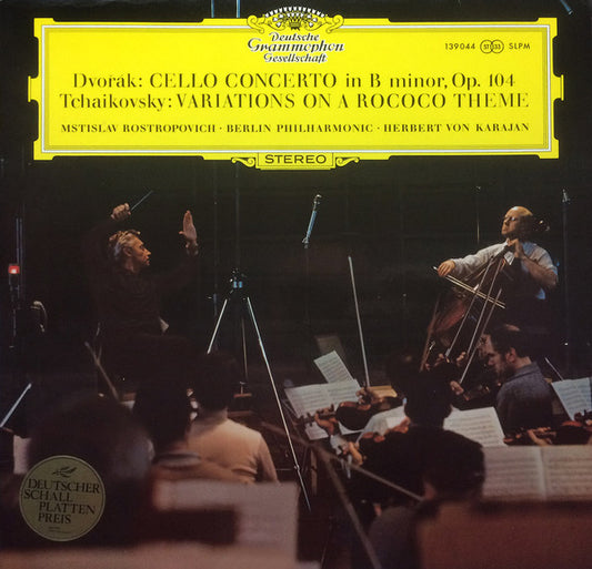 LP VINYL - Dvořák* / Tchaikovsky* – Mstislav Rostropovich, Berlin Philharmonic*, Herbert von Karajan – Cello Concerto / Variations On A Rococo Theme - USADO