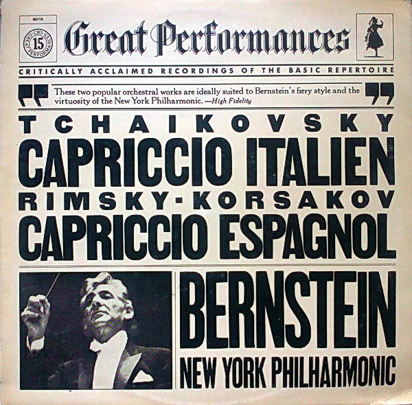 LP VINYL - Tchaikovsky*, Rimsky-Korsakov*, Bernstein*, New York Philharmonic – Capriccio Italien / Capriccio Espagnol - USADO