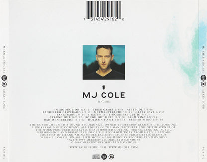CD - MJ Cole – Sincere - USADO