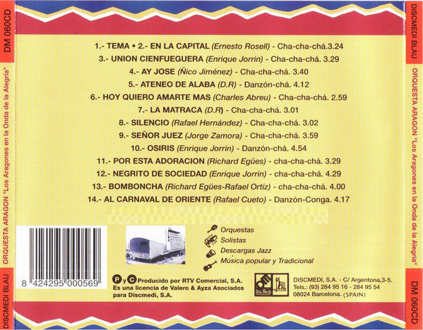 CD - Orquesta Aragon – Los Aragones En La Onda De La Alegría - USADO