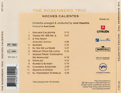 CD - The Rosenberg Trio, Jurre Haanstra – Noches Calientes - USADO