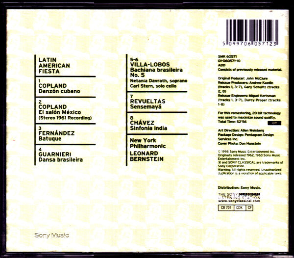 CD - Leonard Bernstein, New York Philharmonic – Latin American Fiesta - USADO