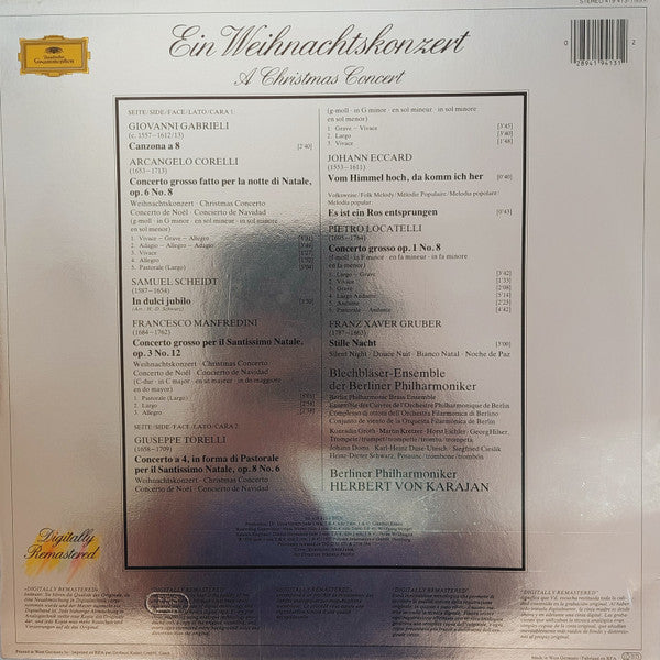 LP VINYL - Herbert Von Karajan, Berlin Philharmonic Brass Ensemble*, Berliner Philharmoniker – Ein Weihnachtskonzert - A Christmas Concert - USADO