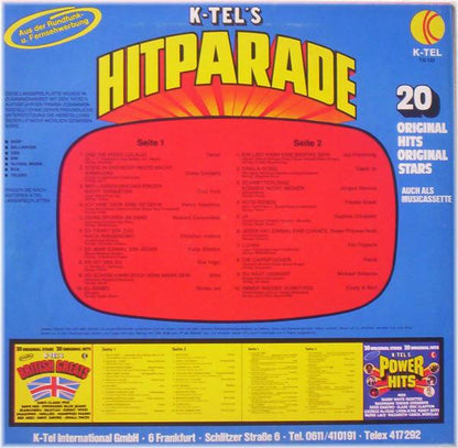 LP VINYL - Various – K-Tel's Hitparade (20 Original Stars 20 Original Hits) - USADO