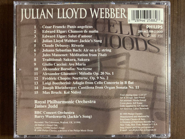 CD - Julian Lloyd Webber – Cello Moods - USADO