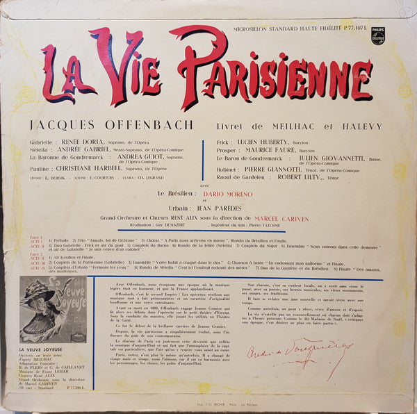 LP VINYL - Offenbach*, Marcel Cariven - Dario Moreno – La Vie Parisienne - USADO