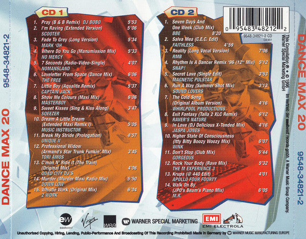 CD - Various – Dance Max 20 - USADO
