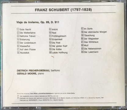 CD - Franz Schubert, Dietrich Fischer-Dieskau, Gerald Moore – Viaje De Invierno - USADO