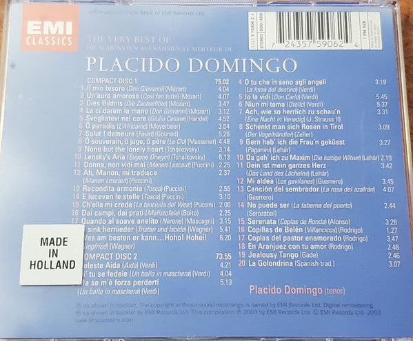 CD - Placido Domingo – The Very Best Of Placido Domingo - USADO
