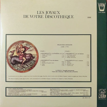 LP VINYL - Francesco Durante - La Follia, Miguel De La Fuente – Concertos Pour Cordes - USADO