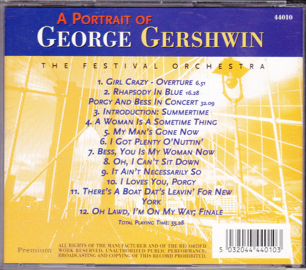 CD - The Festival Orchestra* – A Portrait Of George Gershwin - USADO