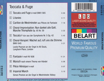 CD - Simon Preston, Leslie Pearson, Bach*, Elgar*, Mozart* – Toccata & Fugue - Beliebte Orgelwerke = Favorite Organ Works - USADO