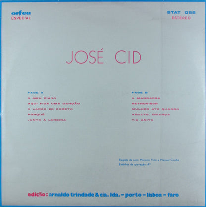 LP VINYL - José Cid – O Meu Piano - USADO
