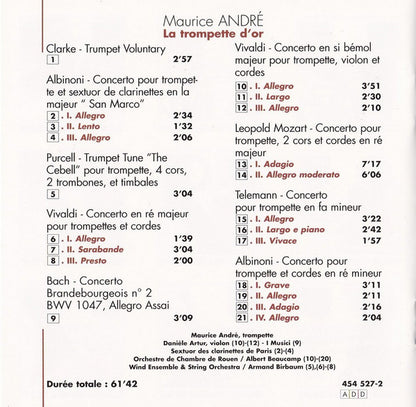 CD - Maurice André – La Trompette D'Or - USADO