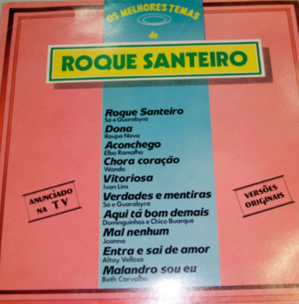 DISCO VINYL- OS MELHORES TEMAS DE ROQUE SANTEIRO- USADO