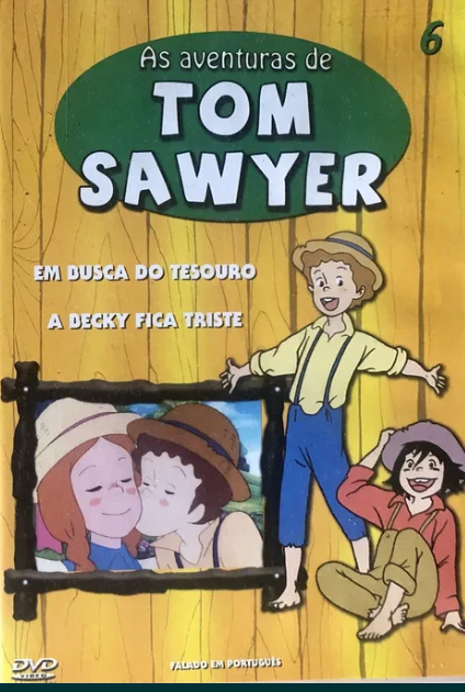 DVD AS AVENTURAS DE TOM SAWYER #6 - EM BUSCA DO TESOURO - A BECKY FICA TRISTE - USADO