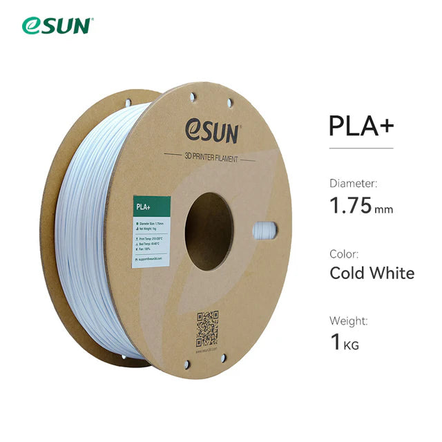 PLA+ Filament COLD WHITE , 1.75 mm / 1000 g eSun