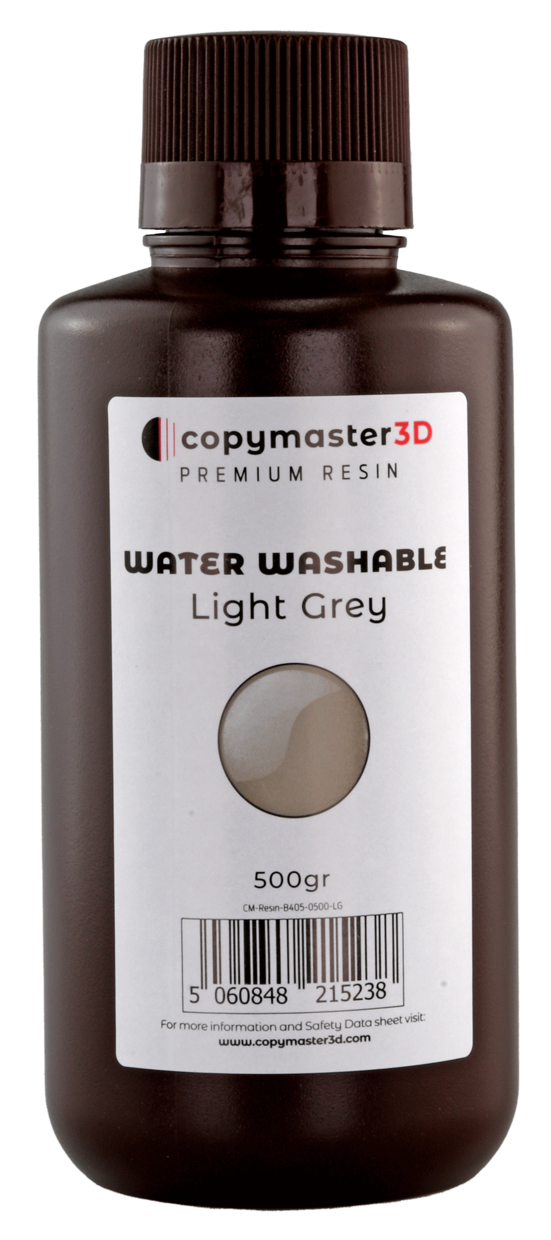 3dprint Copymaster3D Water Washable UV Resin - 500 ml - Light Grey