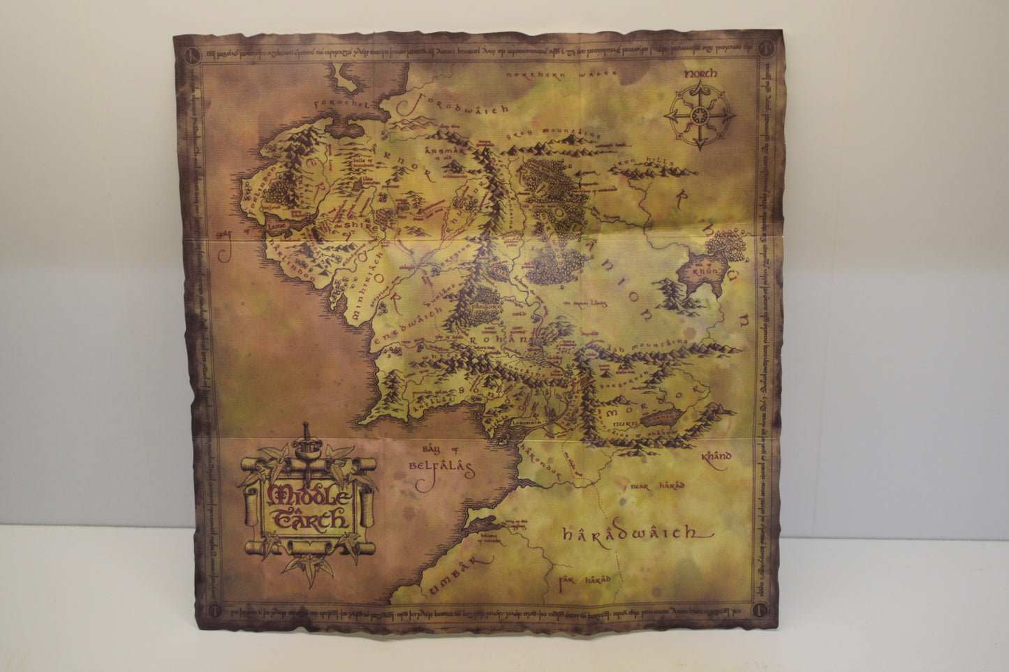 DUST! Lord of the Rings 24k Gold Plated Mordor Medallion Map Included