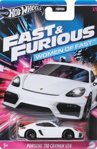 Hot Wheels Fast & Furious Woman on Fast Porsche 718 Cayman GT4