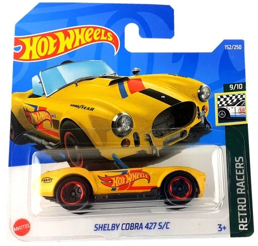Hot Wheels (Yellow) Shelby Cobra 427 S/C Retro Racers 159/250 HCX48 2022