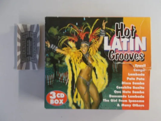 CD - HOT LATIN GROOVES 3 CD BOX - USADO