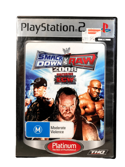 PS2 - WWE SmackDown VS Raw 2008 Platinum - Usado